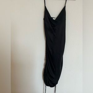 aritzia black silk dress